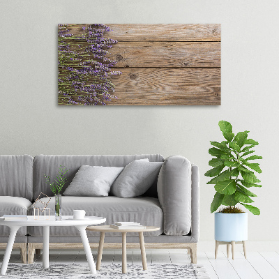 Canvas wall art Lavender on wood