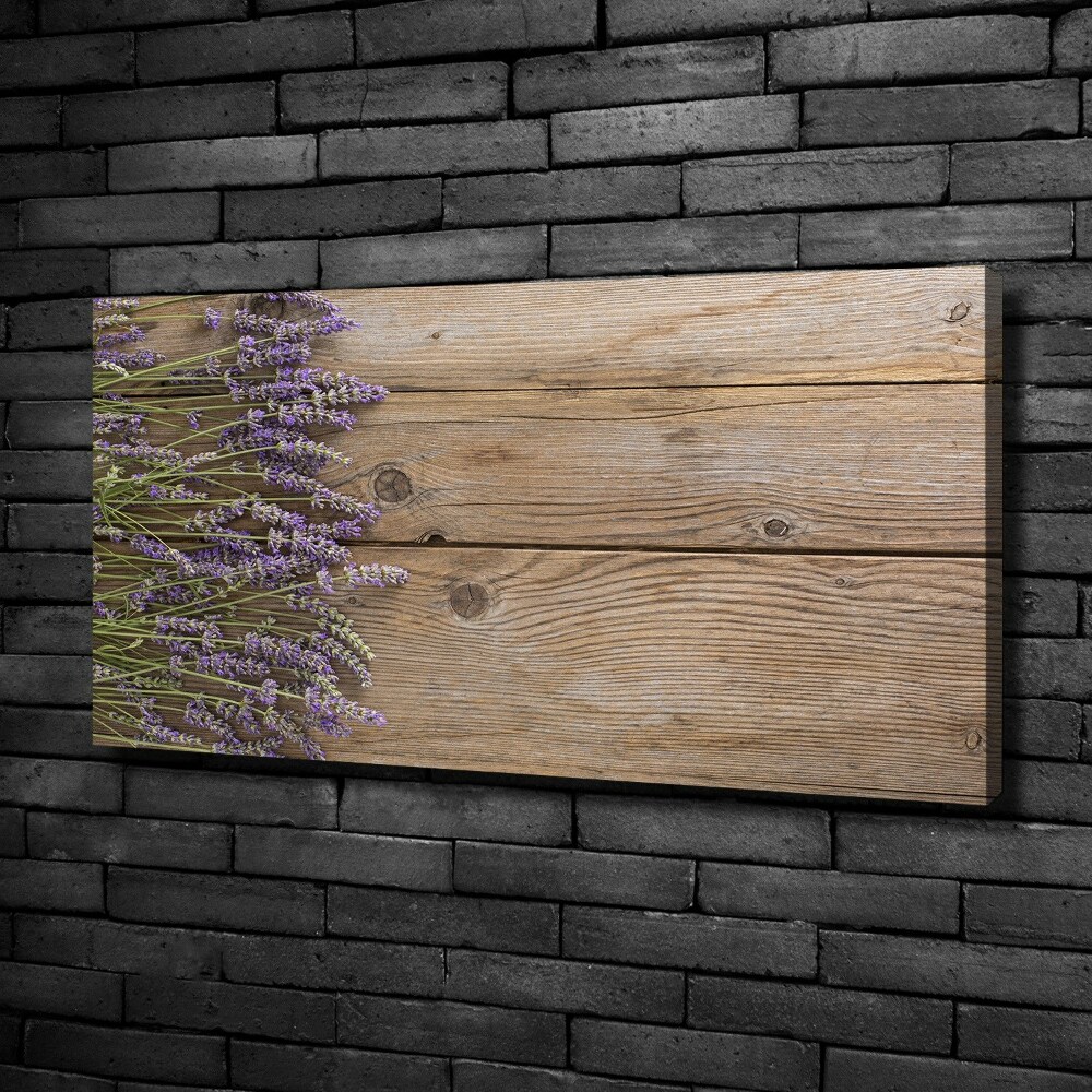 Canvas wall art Lavender on wood