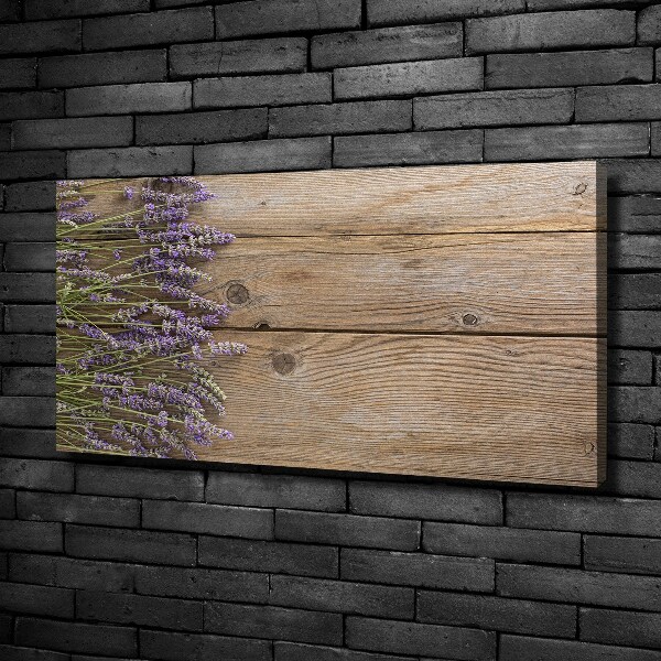 Canvas wall art Lavender on wood