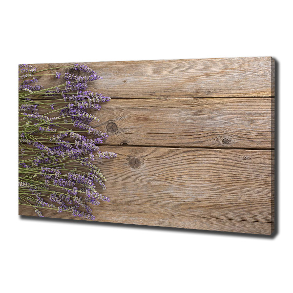 Canvas wall art Lavender on wood