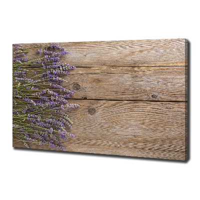 Canvas wall art Lavender on wood