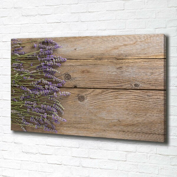 Canvas wall art Lavender on wood