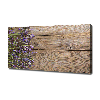 Canvas wall art Lavender on wood