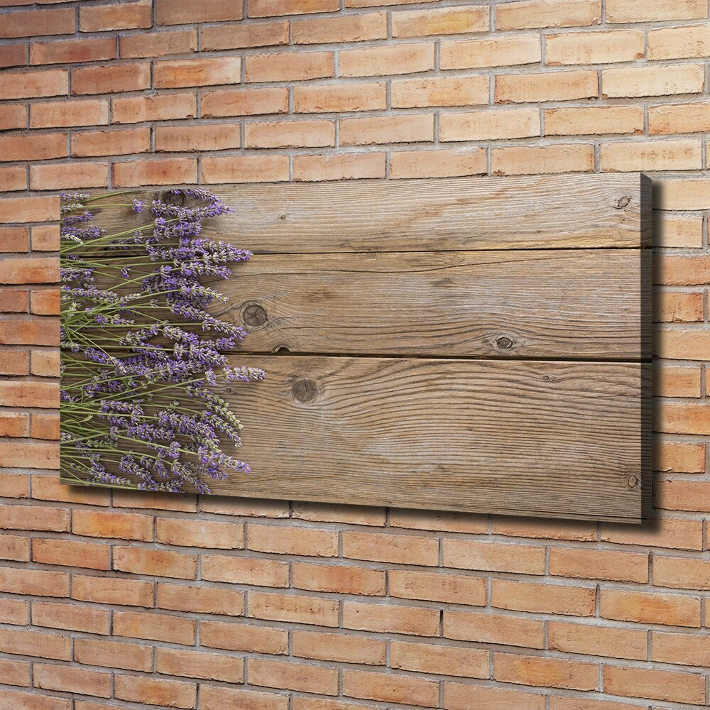 Canvas wall art Lavender on wood