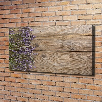 Canvas wall art Lavender on wood