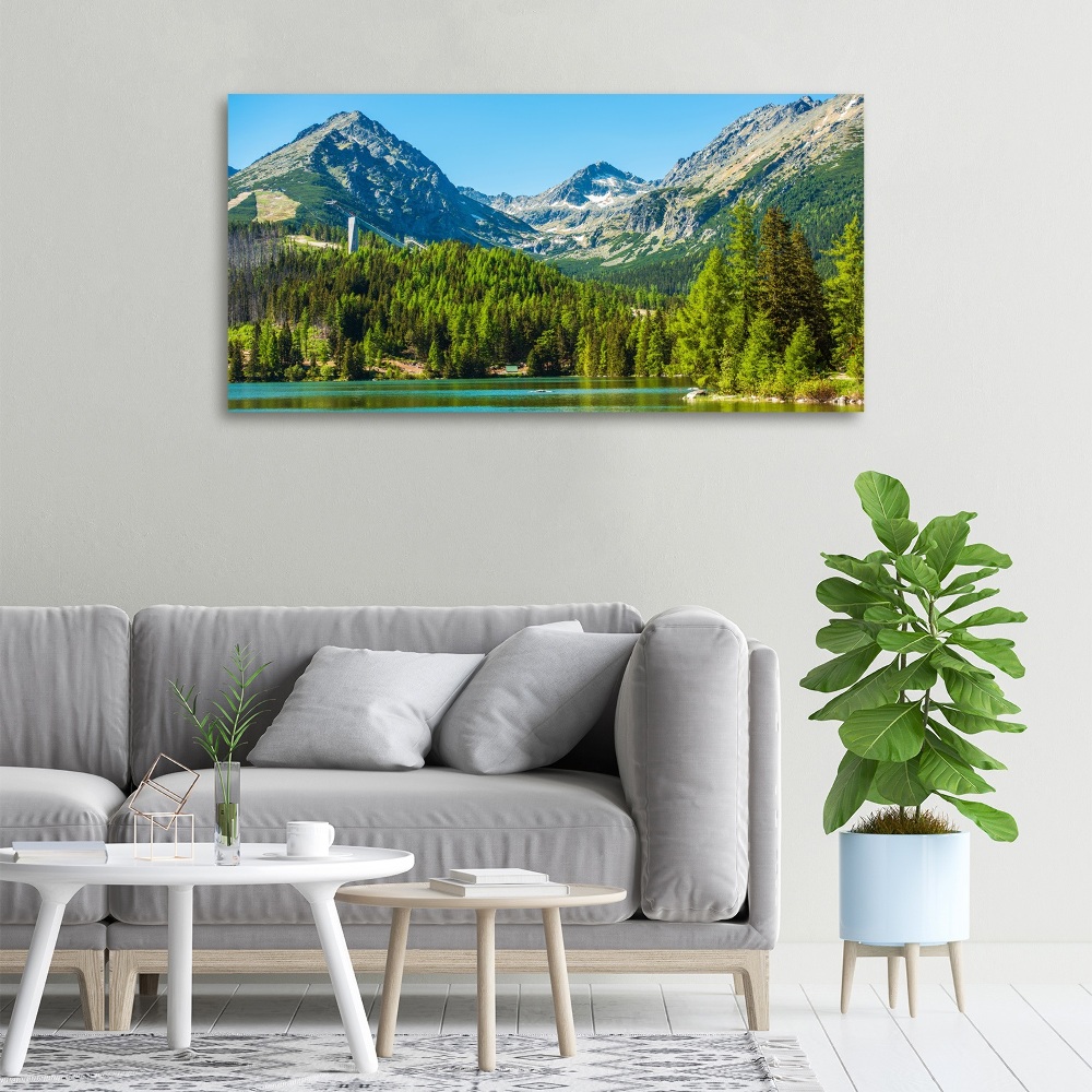 Canvas wall art Lake in the mountains