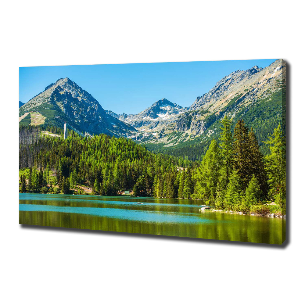 Canvas wall art Lake in the mountains