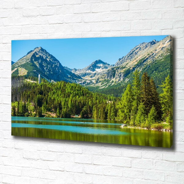 Canvas wall art Lake in the mountains