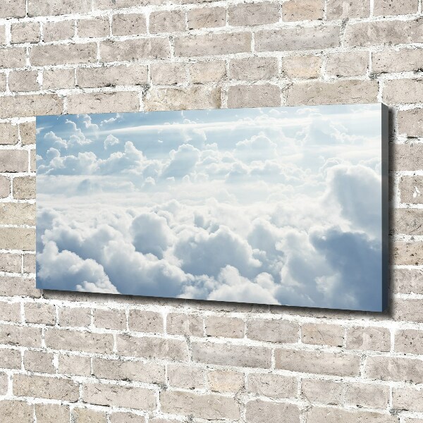 Canvas wall art Bird's flight clouds