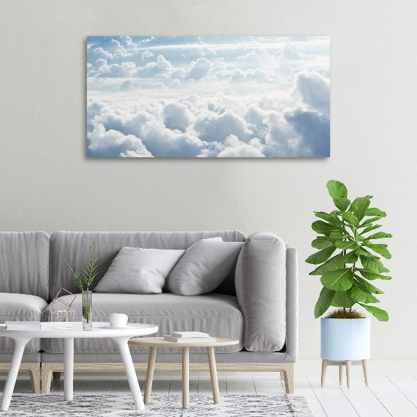 Canvas wall art Bird's flight clouds