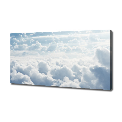 Canvas wall art Bird's flight clouds