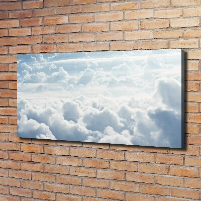 Canvas wall art Bird's flight clouds