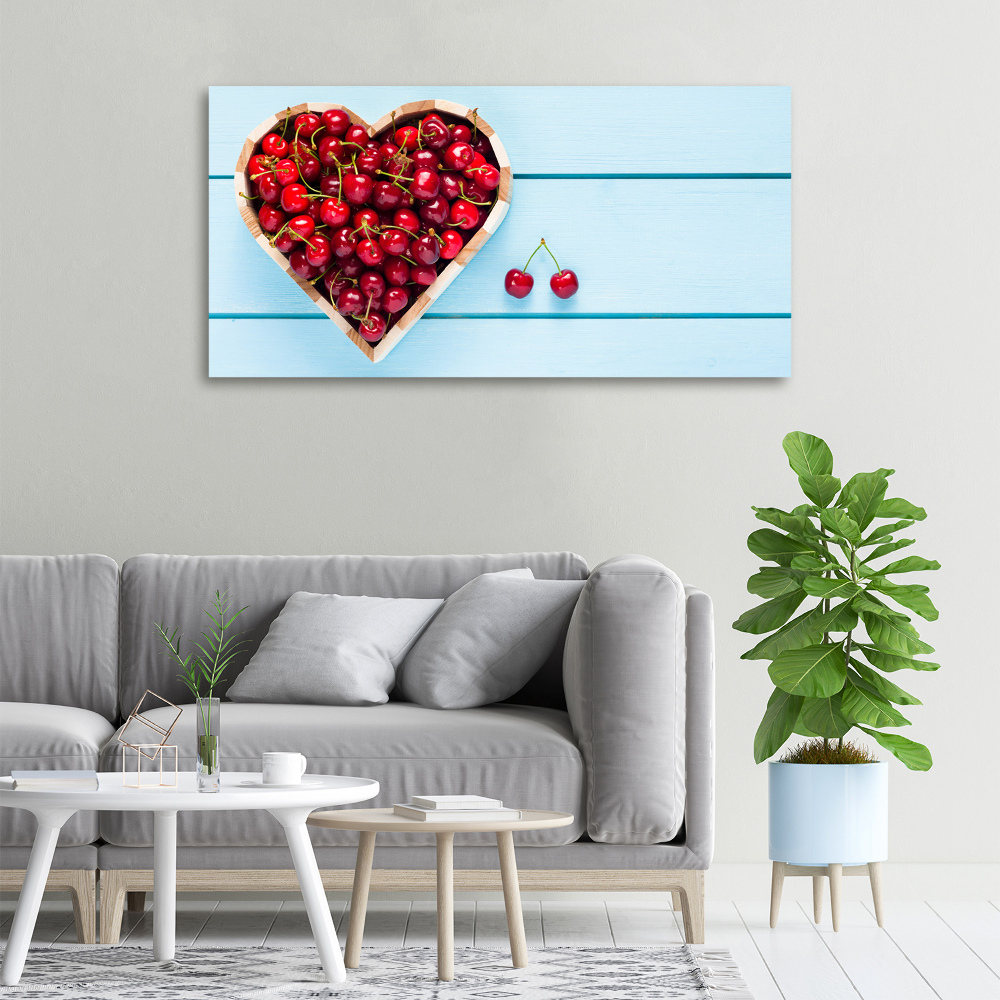 Canvas wall art Cherry heart