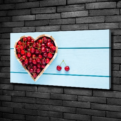 Canvas wall art Cherry heart