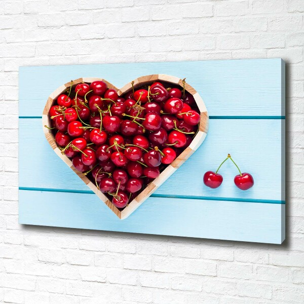 Canvas wall art Cherry heart