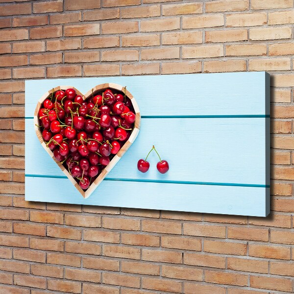 Canvas wall art Cherry heart