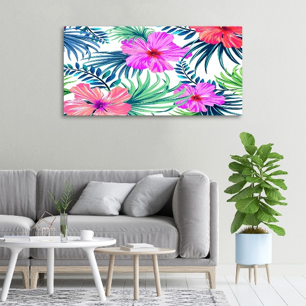 Canvas wall art Hawaiian flowers