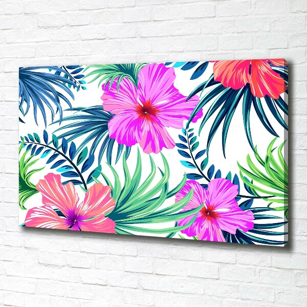 Canvas wall art Hawaiian flowers