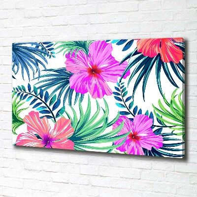 Canvas wall art Hawaiian flowers