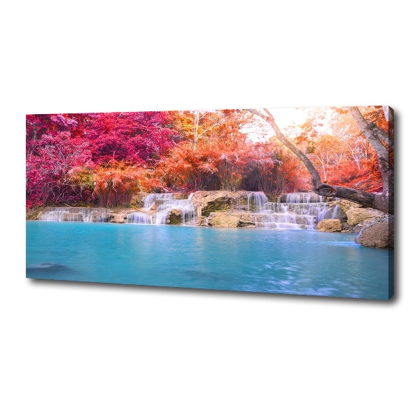 Canvas wall art Waterfall in the forest