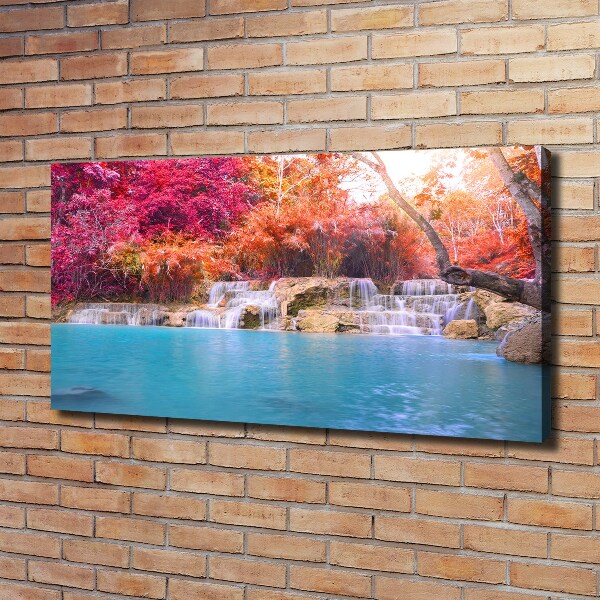 Canvas wall art Waterfall in the forest