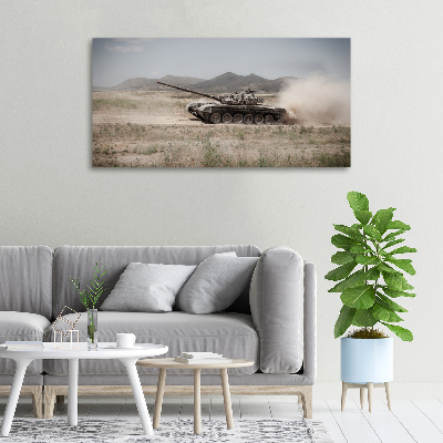 Canvas wall art Tank in the desert