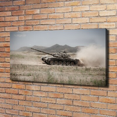 Canvas wall art Tank in the desert