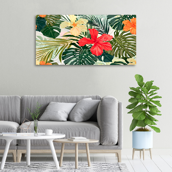 Canvas wall art Hawaiian flowers