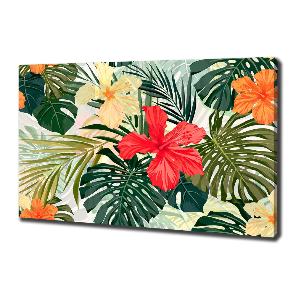 Canvas wall art Hawaiian flowers