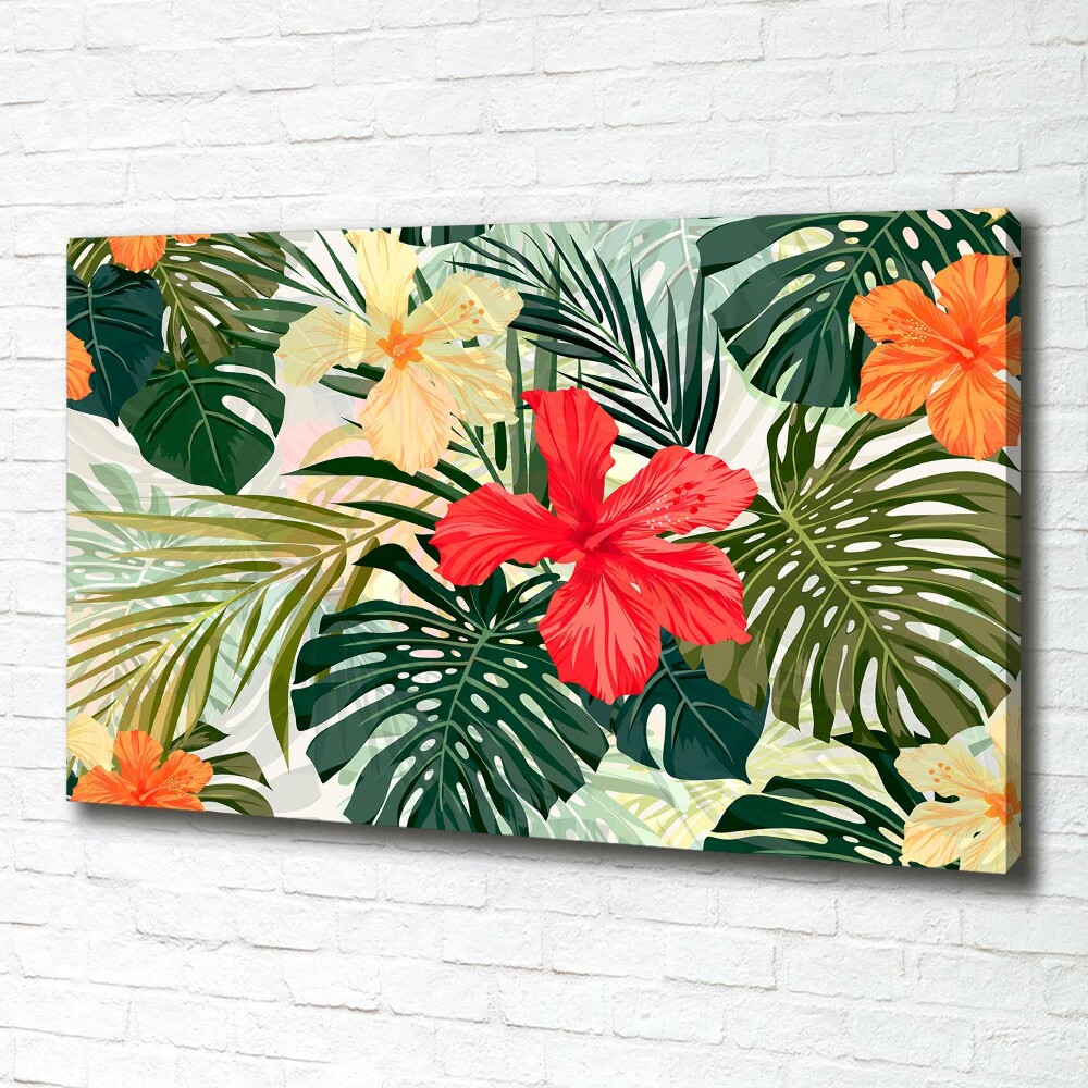 Canvas wall art Hawaiian flowers