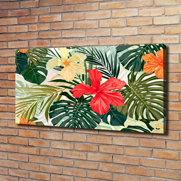 Canvas wall art Hawaiian flowers