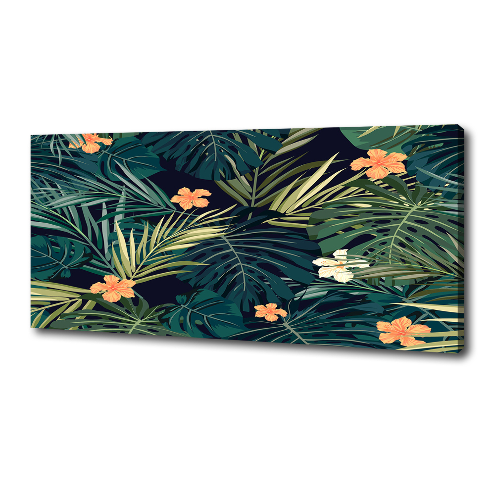 Canvas wall art Tropical leaves