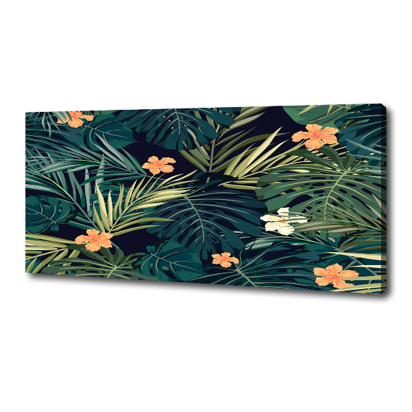 Canvas wall art Tropical leaves