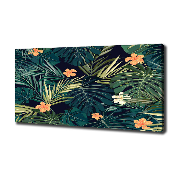 Canvas wall art Tropical leaves