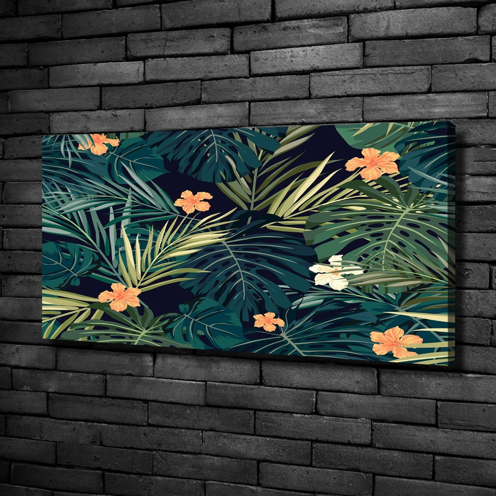 Canvas wall art Tropical leaves