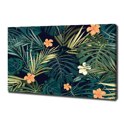 Canvas wall art Tropical leaves