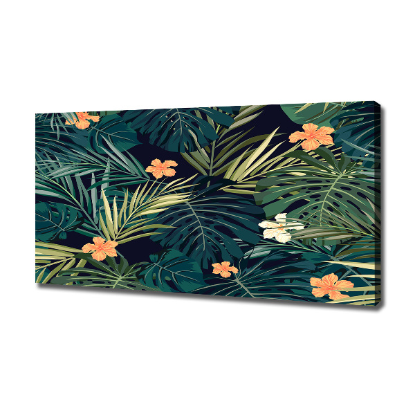 Canvas wall art Tropical leaves