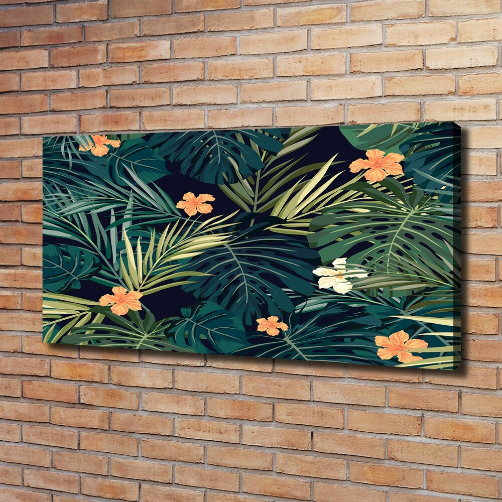 Canvas wall art Tropical leaves