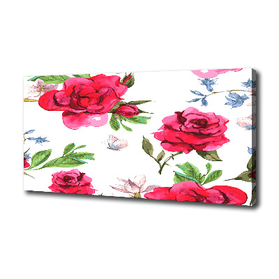 Canvas wall art Red roses