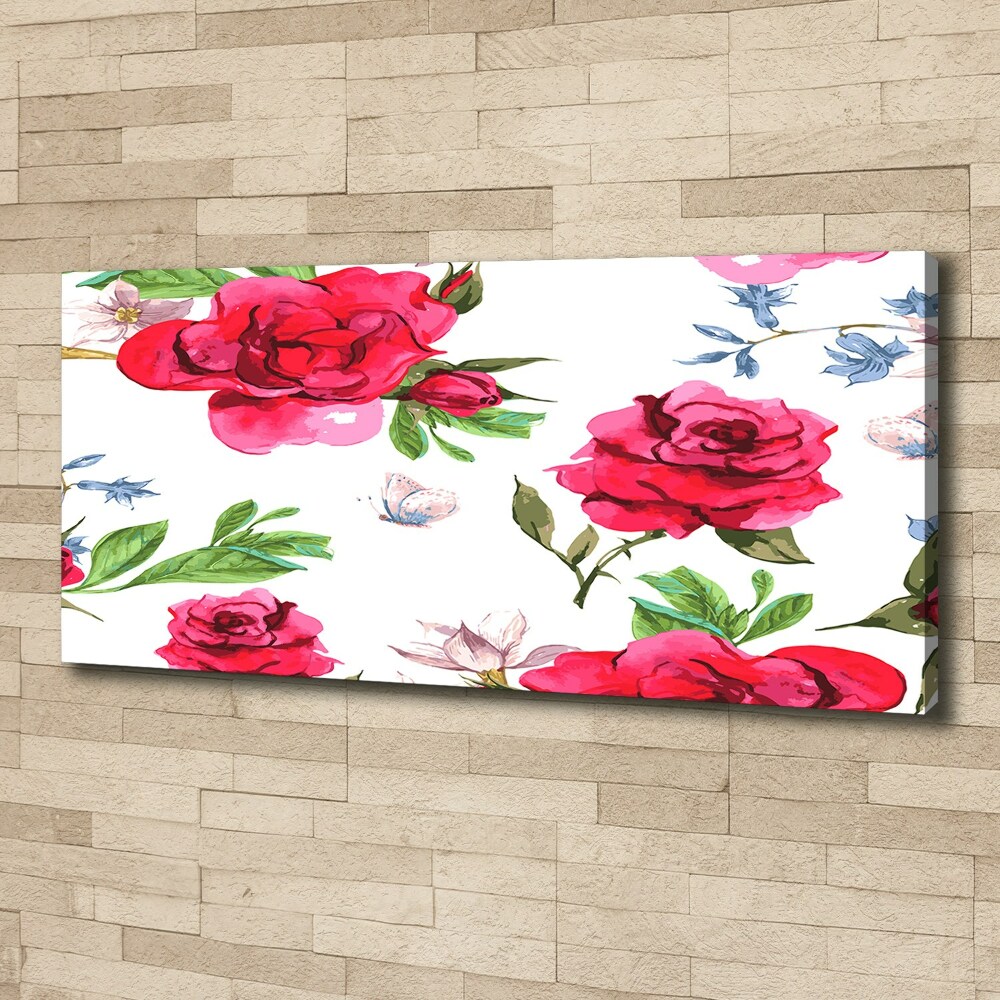 Canvas wall art Red roses