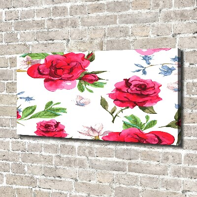 Canvas wall art Red roses