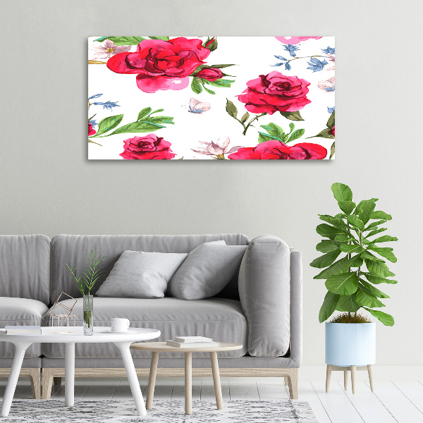 Canvas wall art Red roses