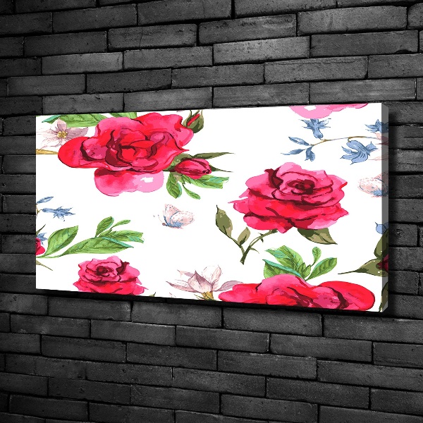 Canvas wall art Red roses