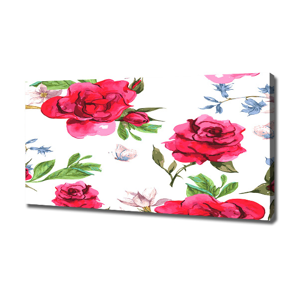 Canvas wall art Red roses