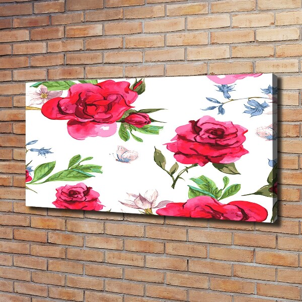 Canvas wall art Red roses