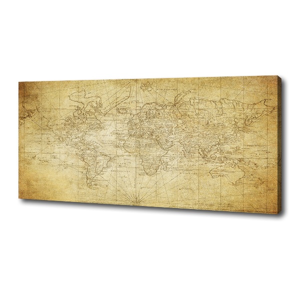 Canvas wall art Old map of the world