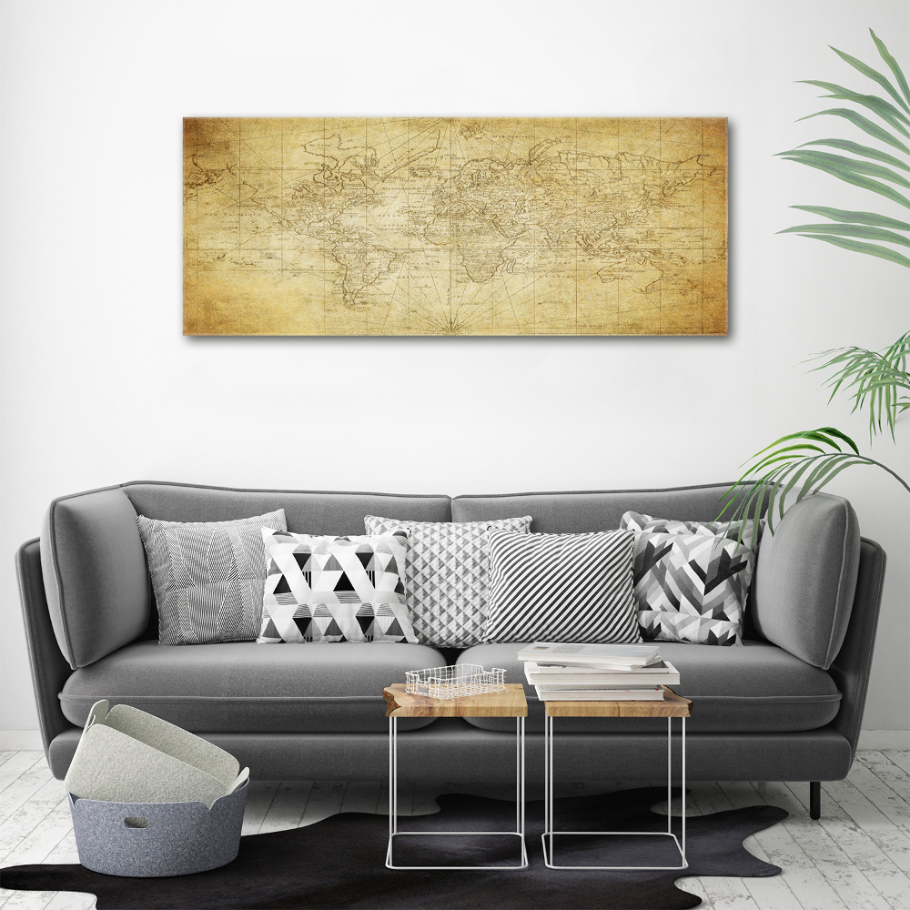 Canvas wall art Old map of the world