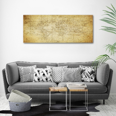 Canvas wall art Old map of the world