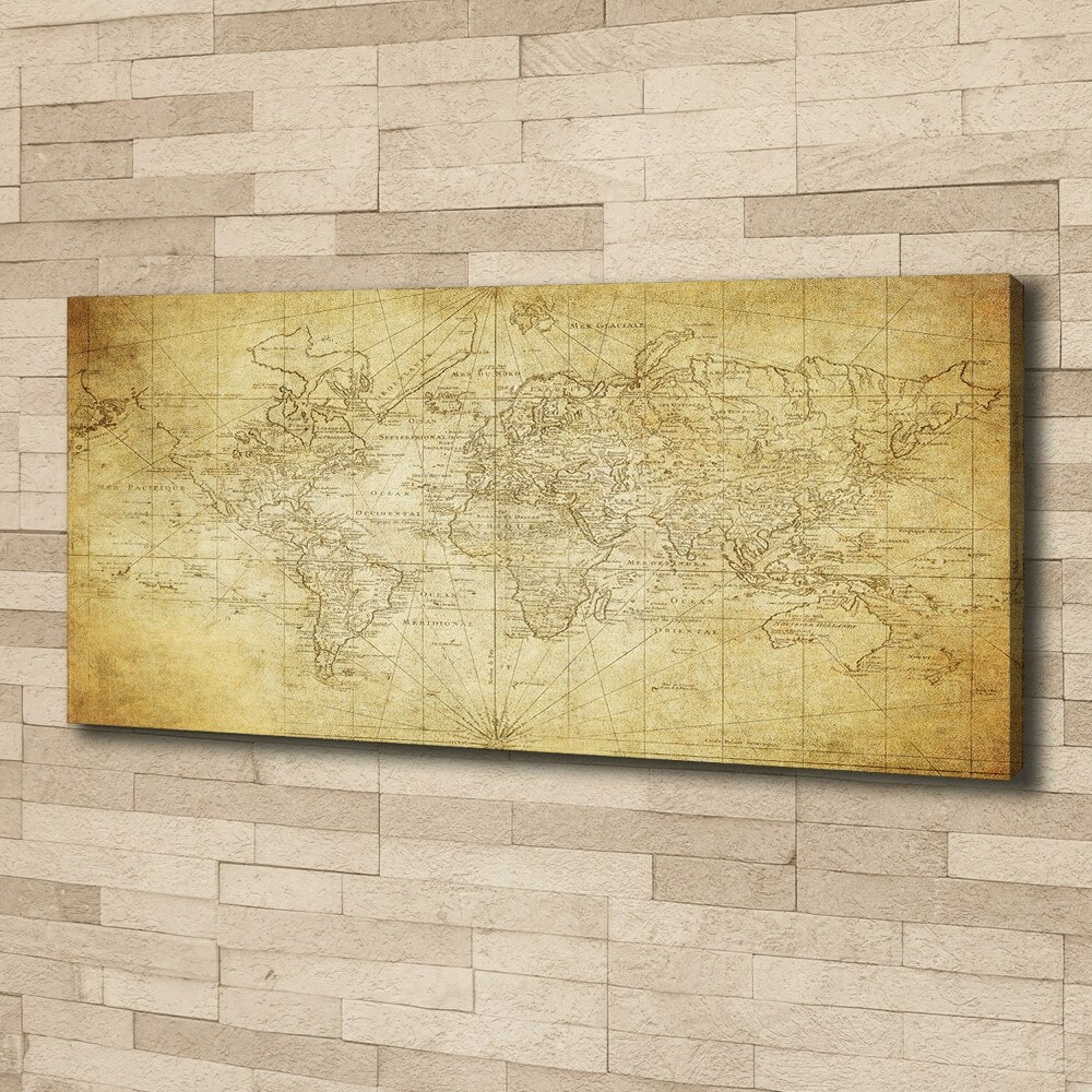 Canvas wall art Old map of the world