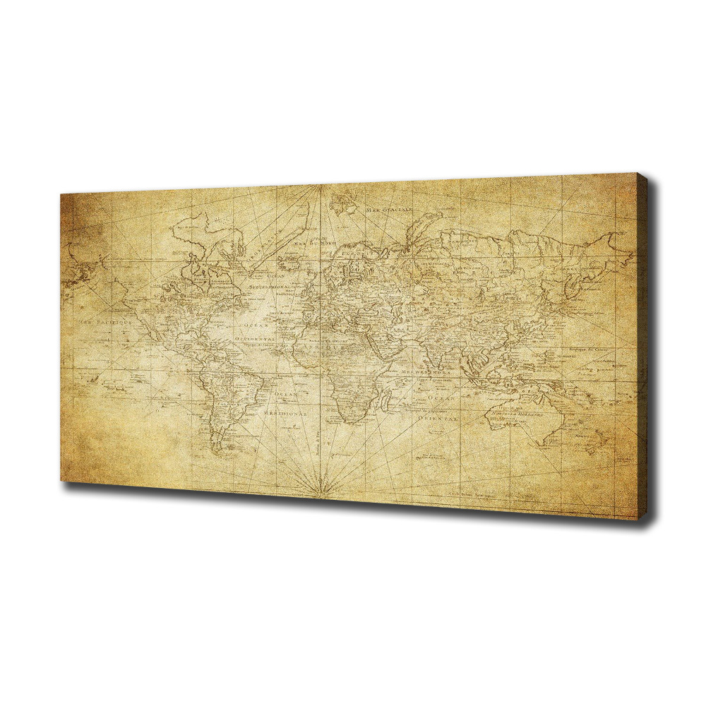 Canvas wall art Old map of the world